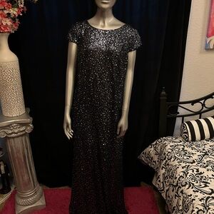 Calvin Klein Black Sequin Maxi Dress